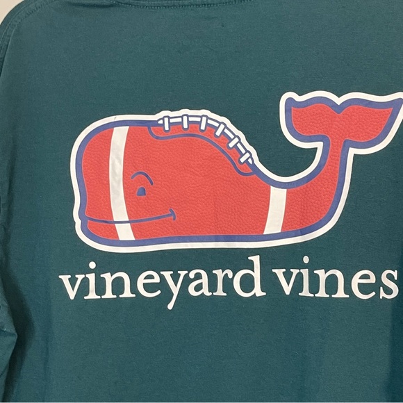 Vineyard Vines Other - Vineyard Vines Men’s Long Sleeve Tee Football whale Green Size M